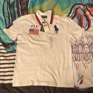 White big horse polo raulph laren shirt